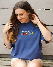 Potato Club Embroidered Oversized Organic Cotton Tee