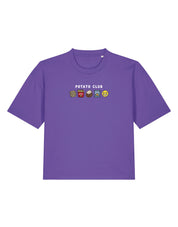 Potato Club Embroidered Boxy Organic Cotton Tee