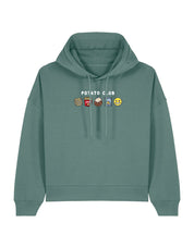 Potato Club Embroidered Boxy Organic Cotton Hoodie