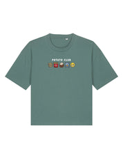 Potato Club Embroidered Boxy Organic Cotton Tee