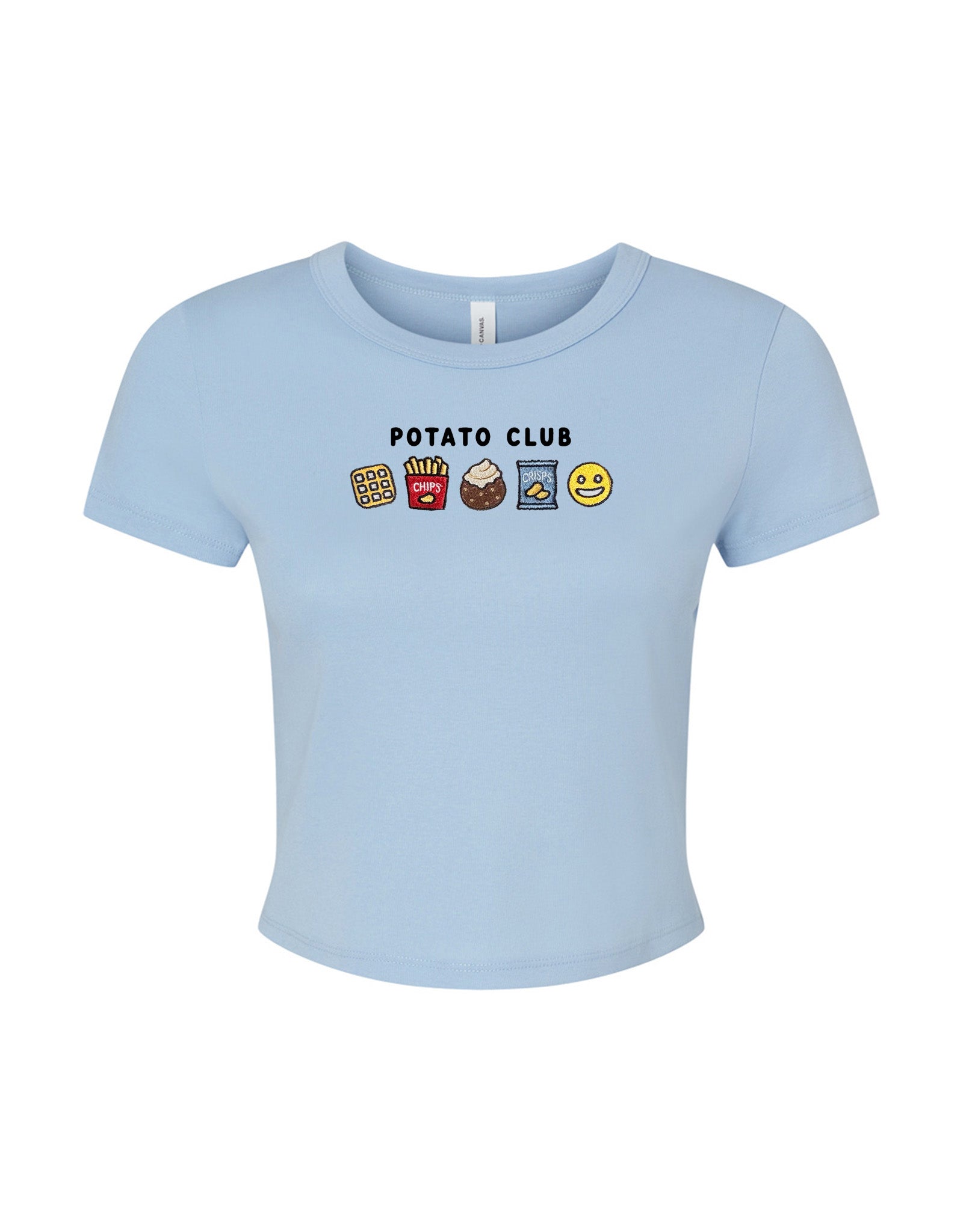 Potato Club Embroidered Micro Rib Baby Tee