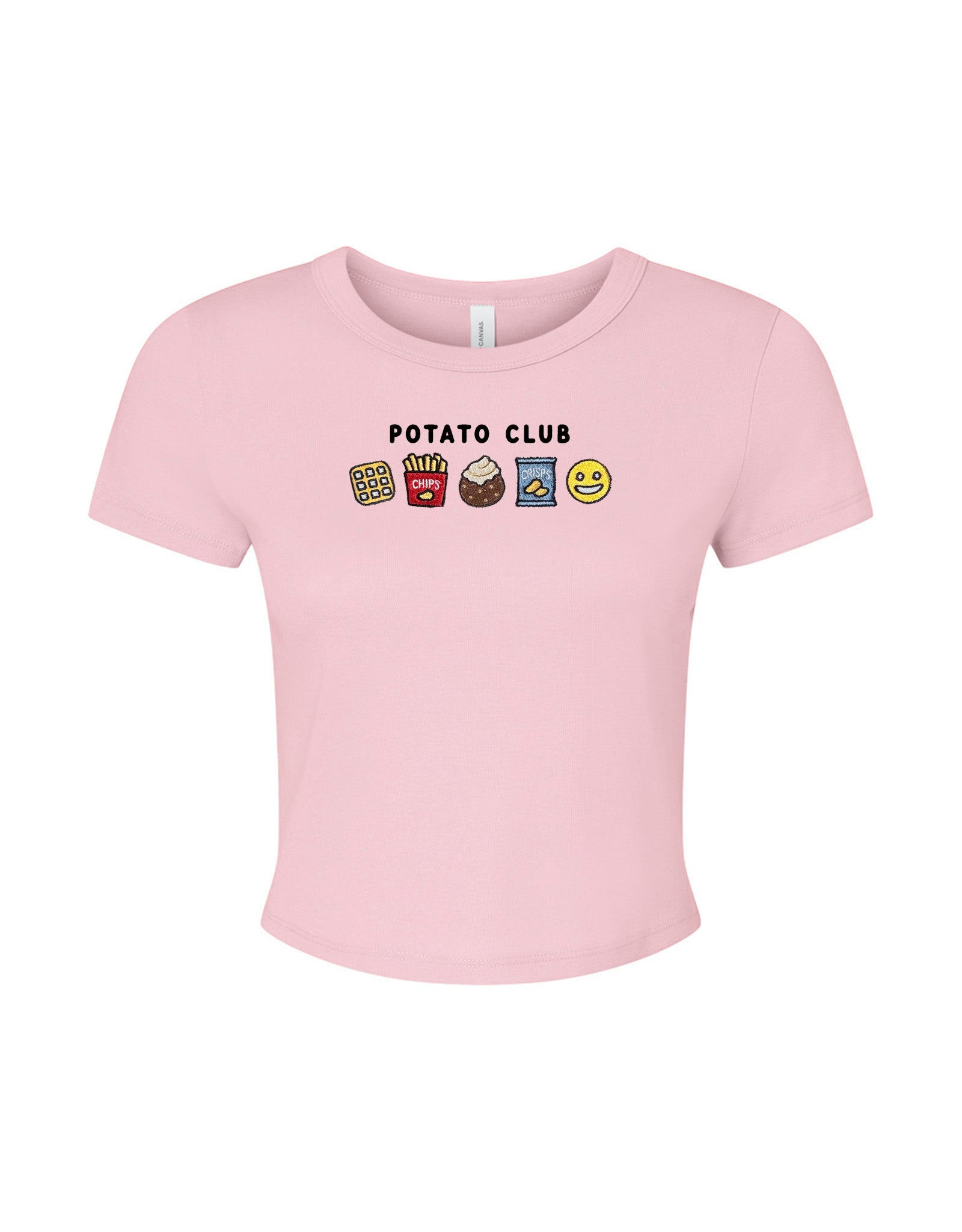 Potato Club Embroidered Micro Rib Baby Tee