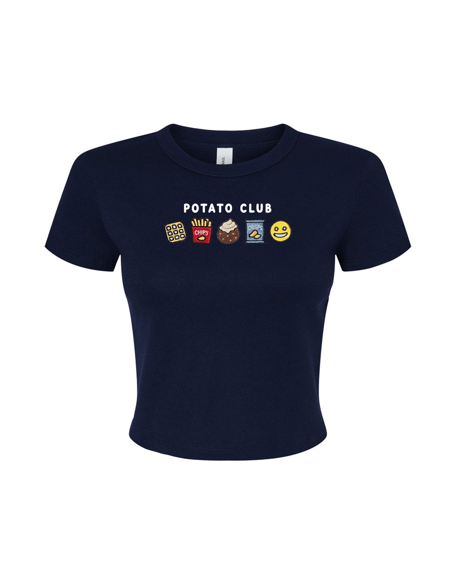 Potato Club Embroidered Micro Rib Baby Tee