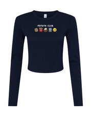 Potato Club Embroidered Micro Rib Long Sleeved Tee