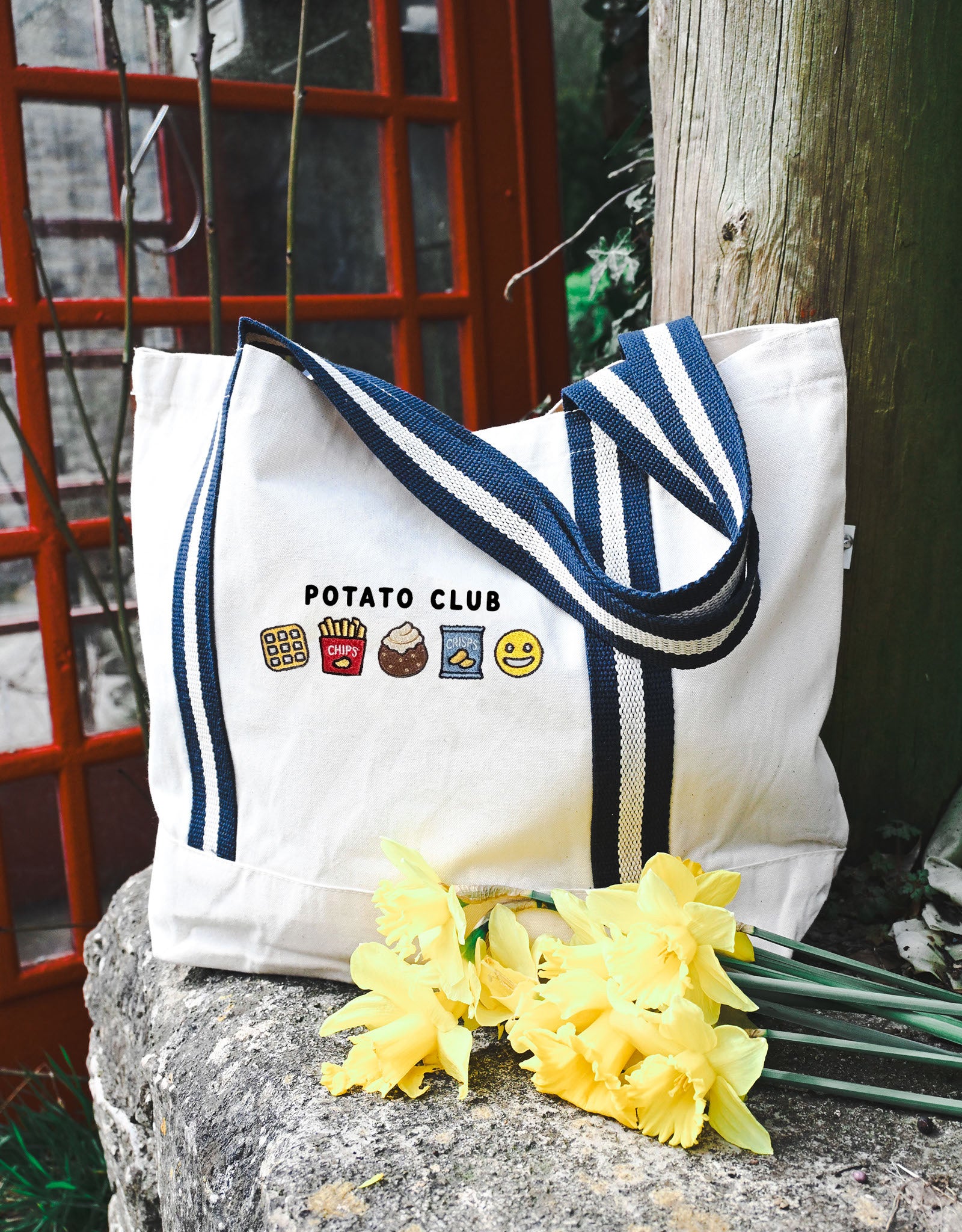 Potato Club Embroidered Boat Bag