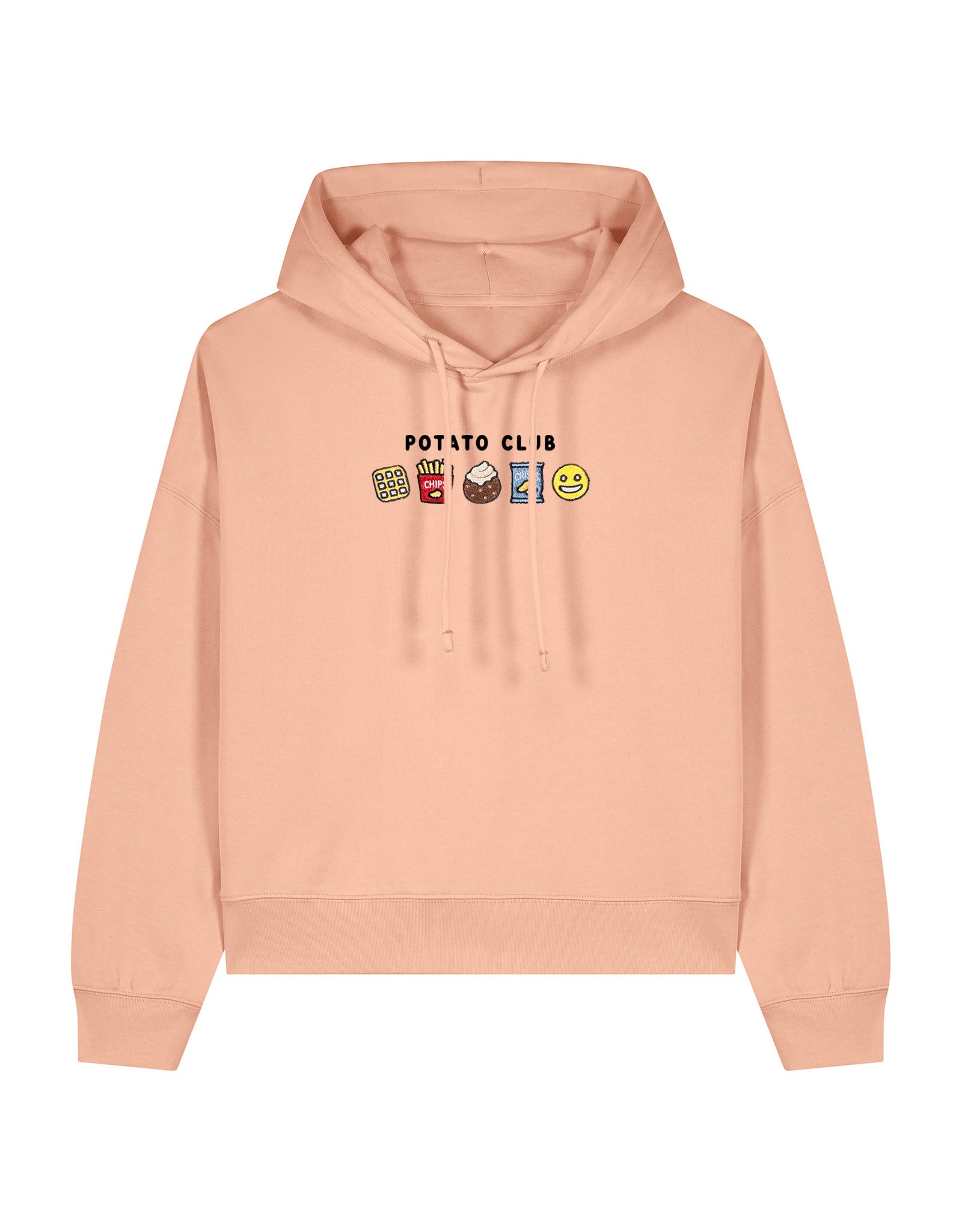 Potato Club Embroidered Boxy Organic Cotton Hoodie