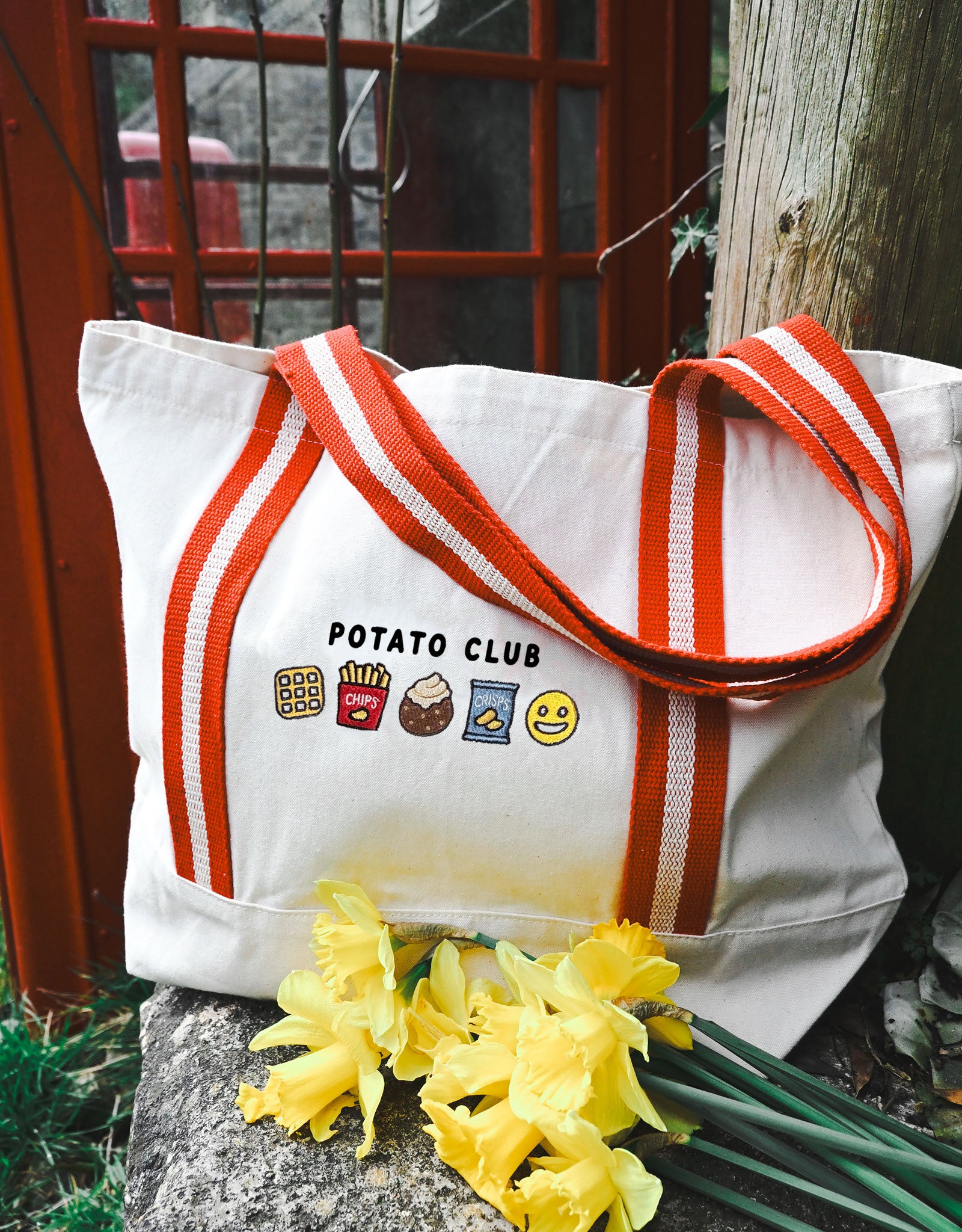 Potato Club Embroidered Boat Bag