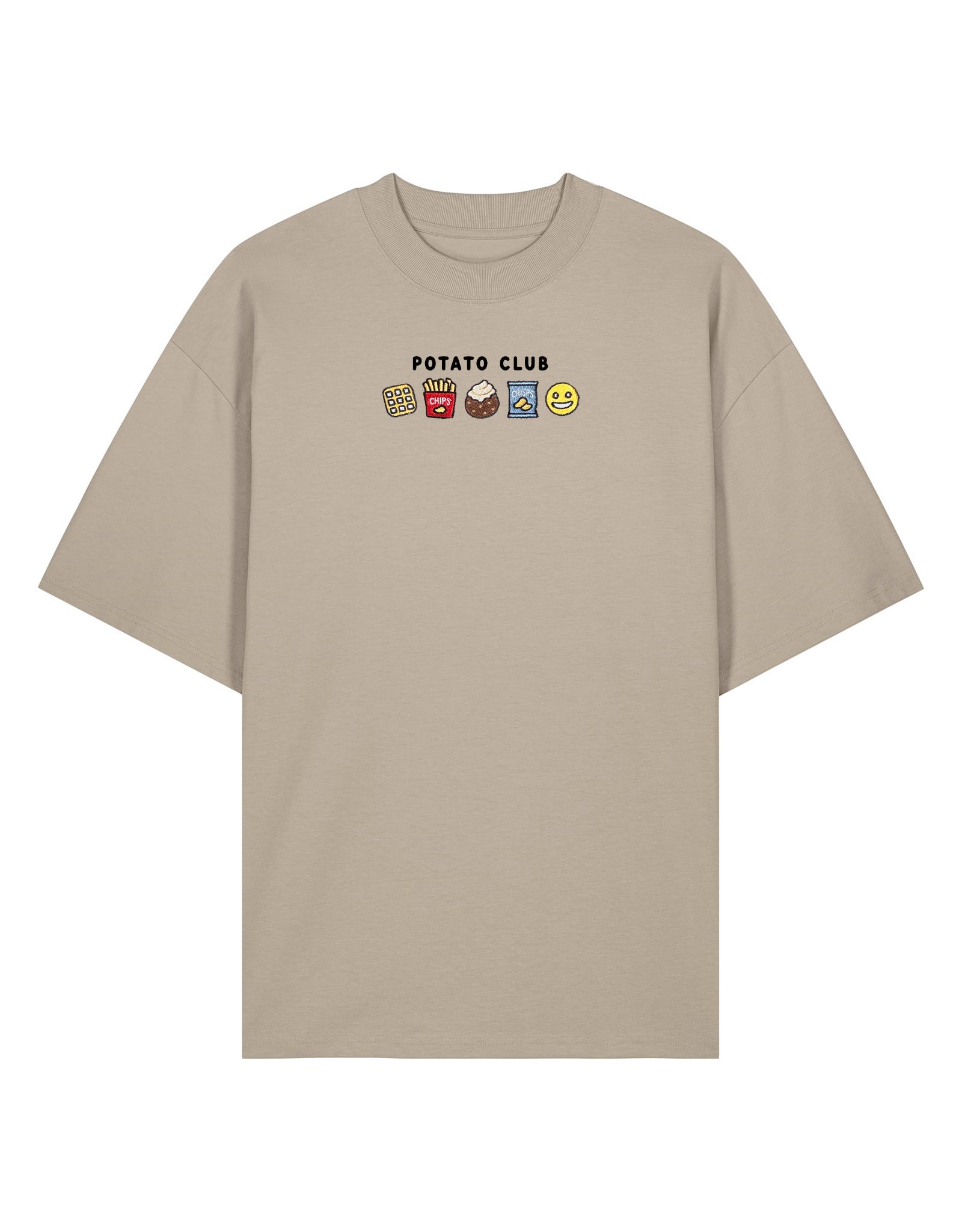 Potato Club Embroidered Oversized Organic Cotton Tee