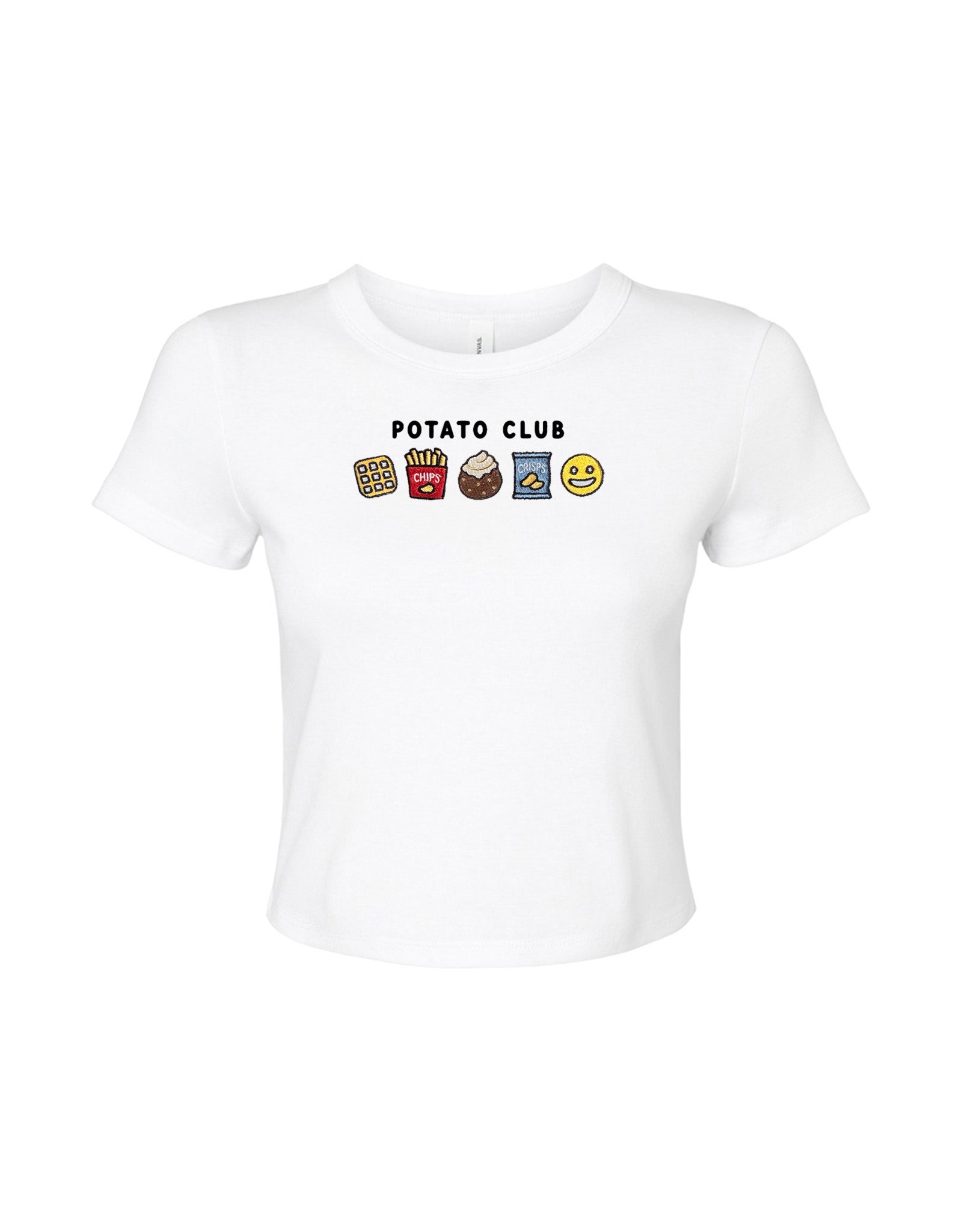 Potato Club Embroidered Micro Rib Baby Tee