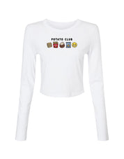 Potato Club Embroidered Micro Rib Long Sleeved Tee