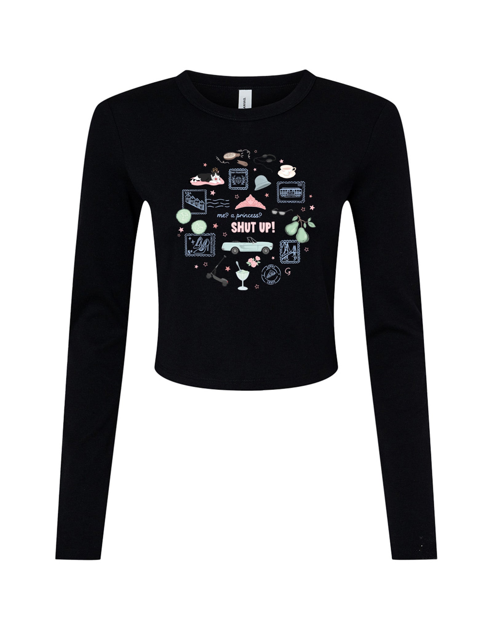 Princess Diaries Micro Rib Long Sleeved Tee