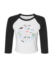 Princess Diaries Micro Rib 3/4 Sleeve Tee