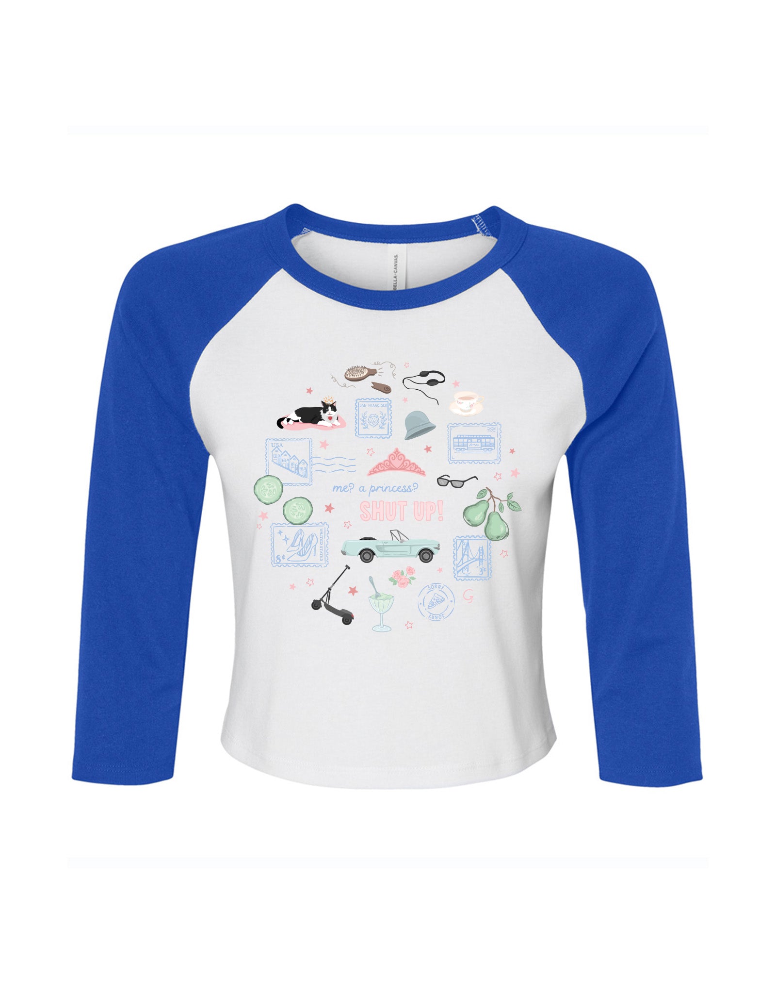 Princess Diaries Micro Rib 3/4 Sleeve Tee