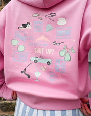 Princess Diaries Printed Boxy Organic Cotton Zip Hoodie