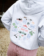 Princess Diaries Printed Boxy Organic Cotton Zip Hoodie