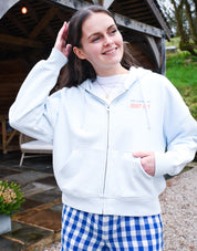 Princess Diaries Printed Boxy Organic Cotton Zip Hoodie