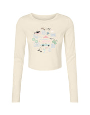 Princess Diaries Micro Rib Long Sleeved Tee