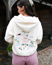 Princess Diaries Printed Boxy Organic Cotton Zip Hoodie