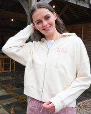 Princess Diaries Printed Boxy Organic Cotton Zip Hoodie