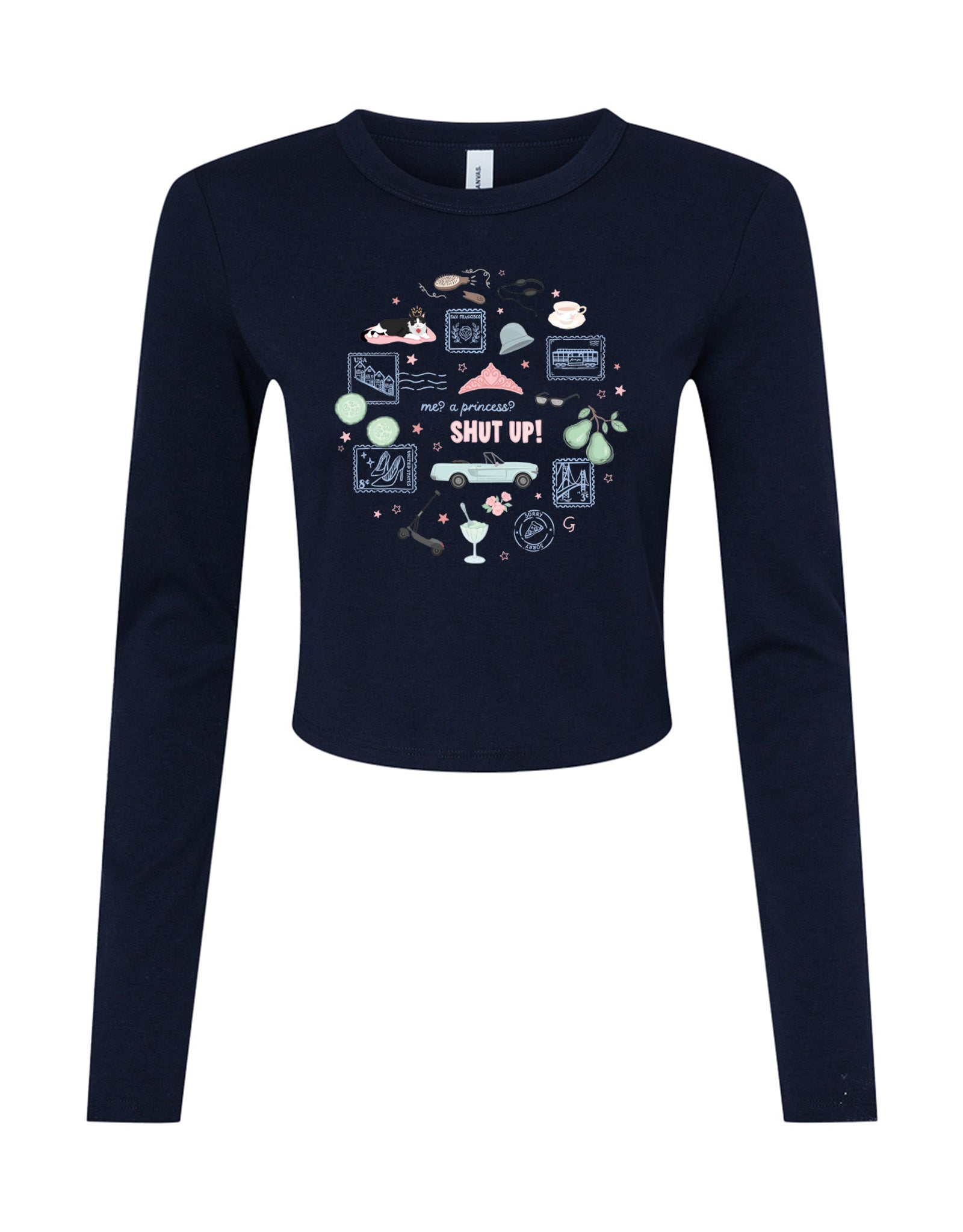 Princess Diaries Micro Rib Long Sleeved Tee