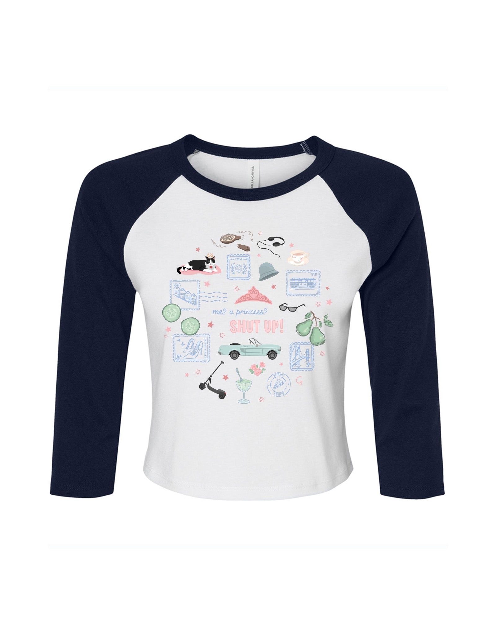 Princess Diaries Micro Rib 3/4 Sleeve Tee