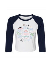 Princess Diaries Micro Rib 3/4 Sleeve Tee