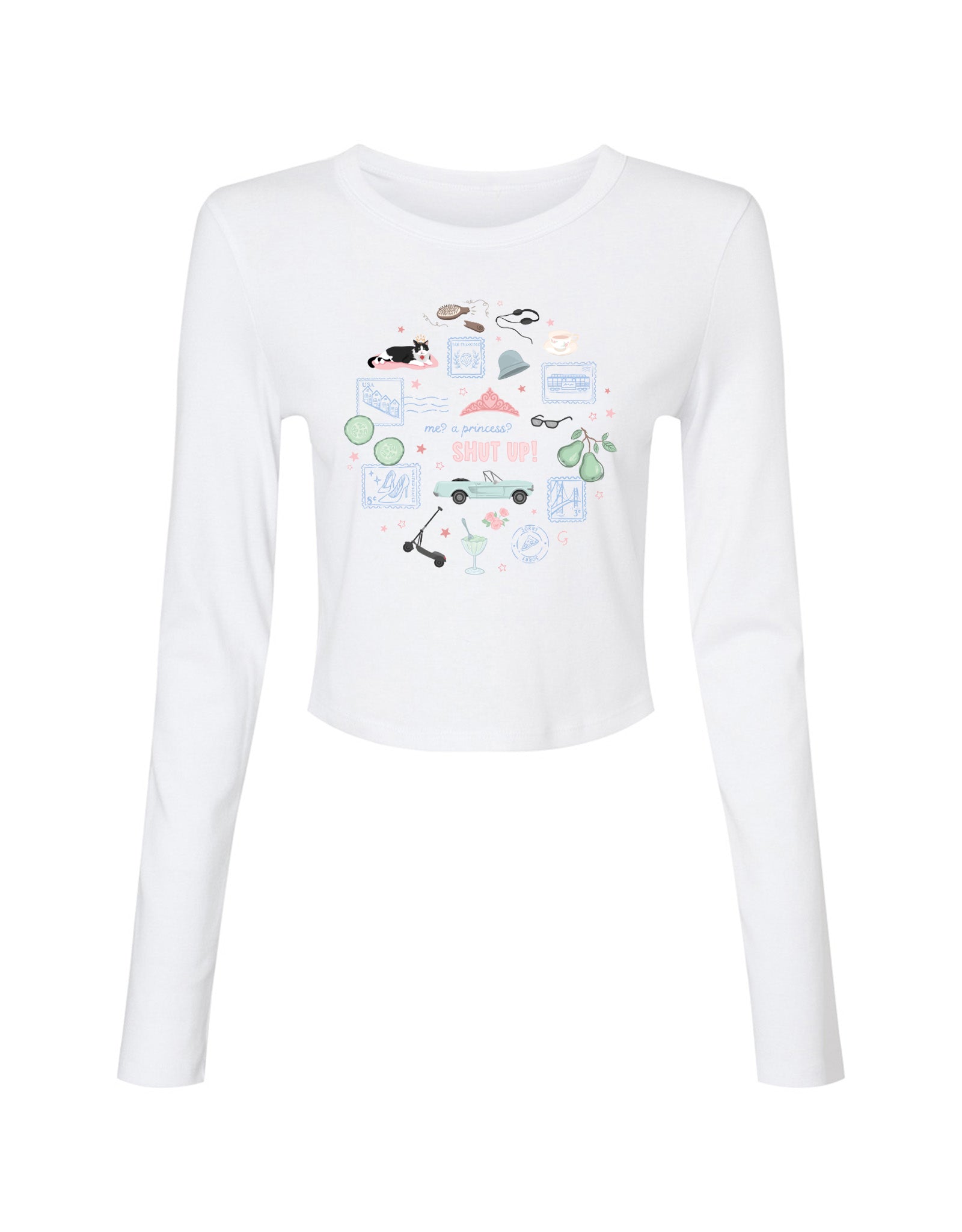 Princess Diaries Micro Rib Long Sleeved Tee