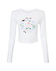 Princess Diaries Micro Rib Long Sleeved Tee