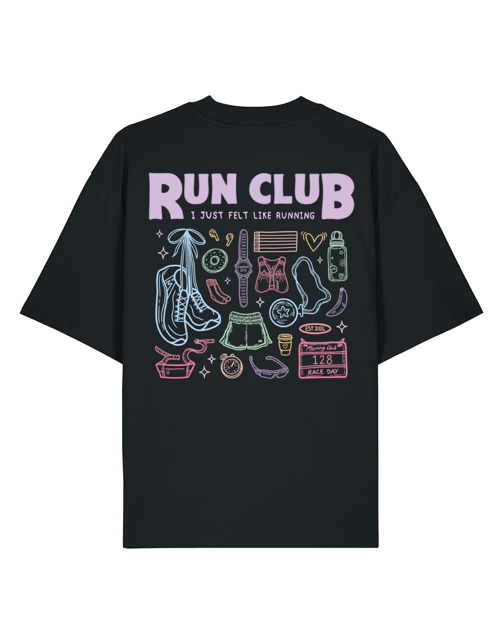 Run Club Printed Oversized Organic Cotton Tee