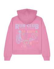 Run Club Printed Boxy Organic Cotton Hoodie
