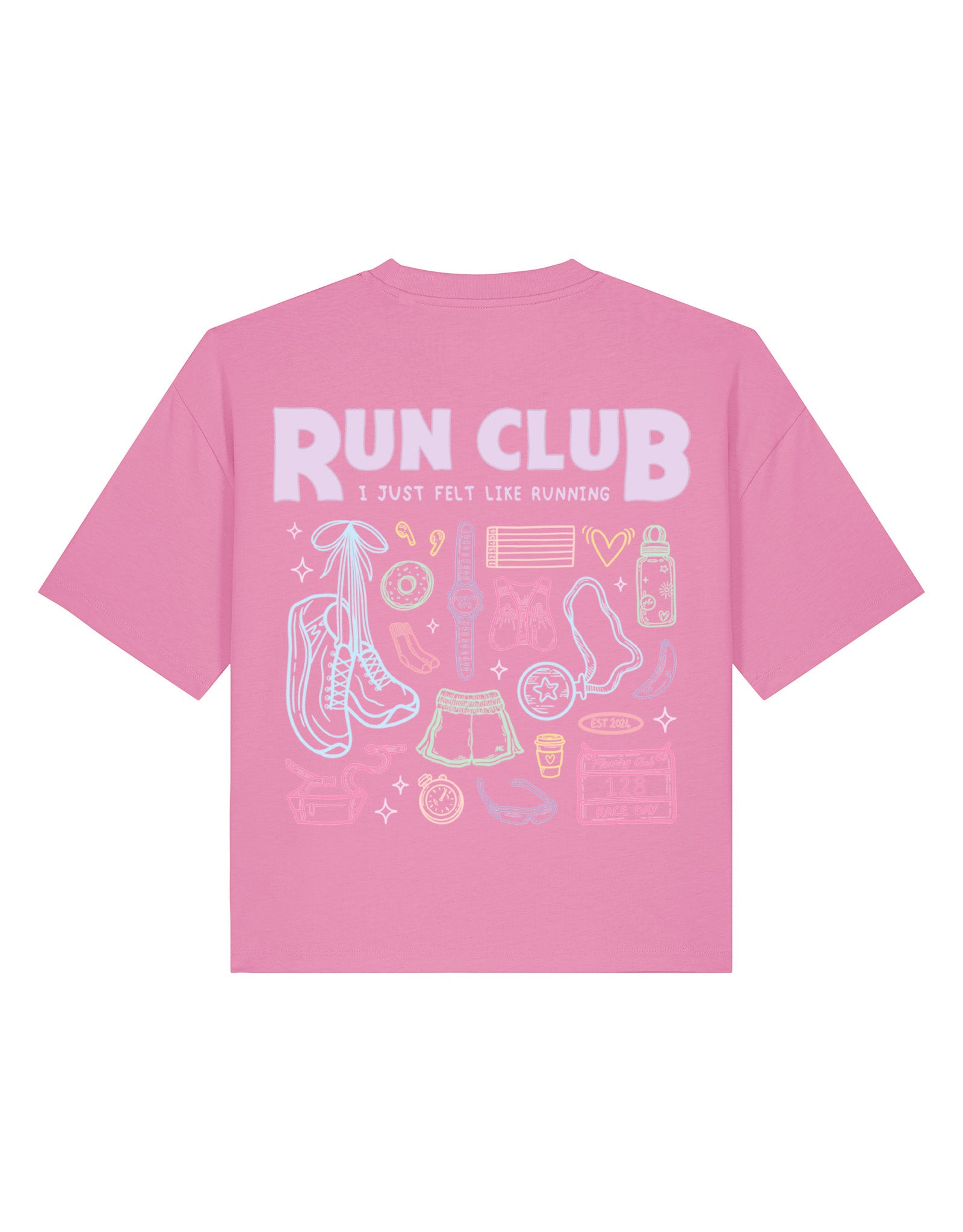 Run Club Printed Boxy Organic Cotton Tee