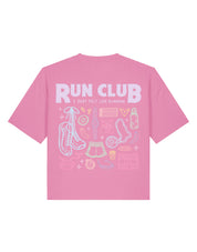 Run Club Printed Boxy Organic Cotton Tee