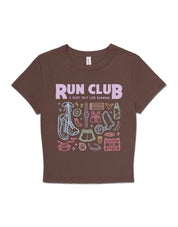 Run Club Printed Micro Rib Baby Tee