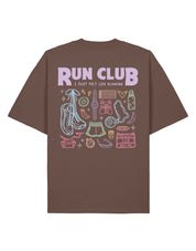 Run Club Printed Oversized Organic Cotton Tee