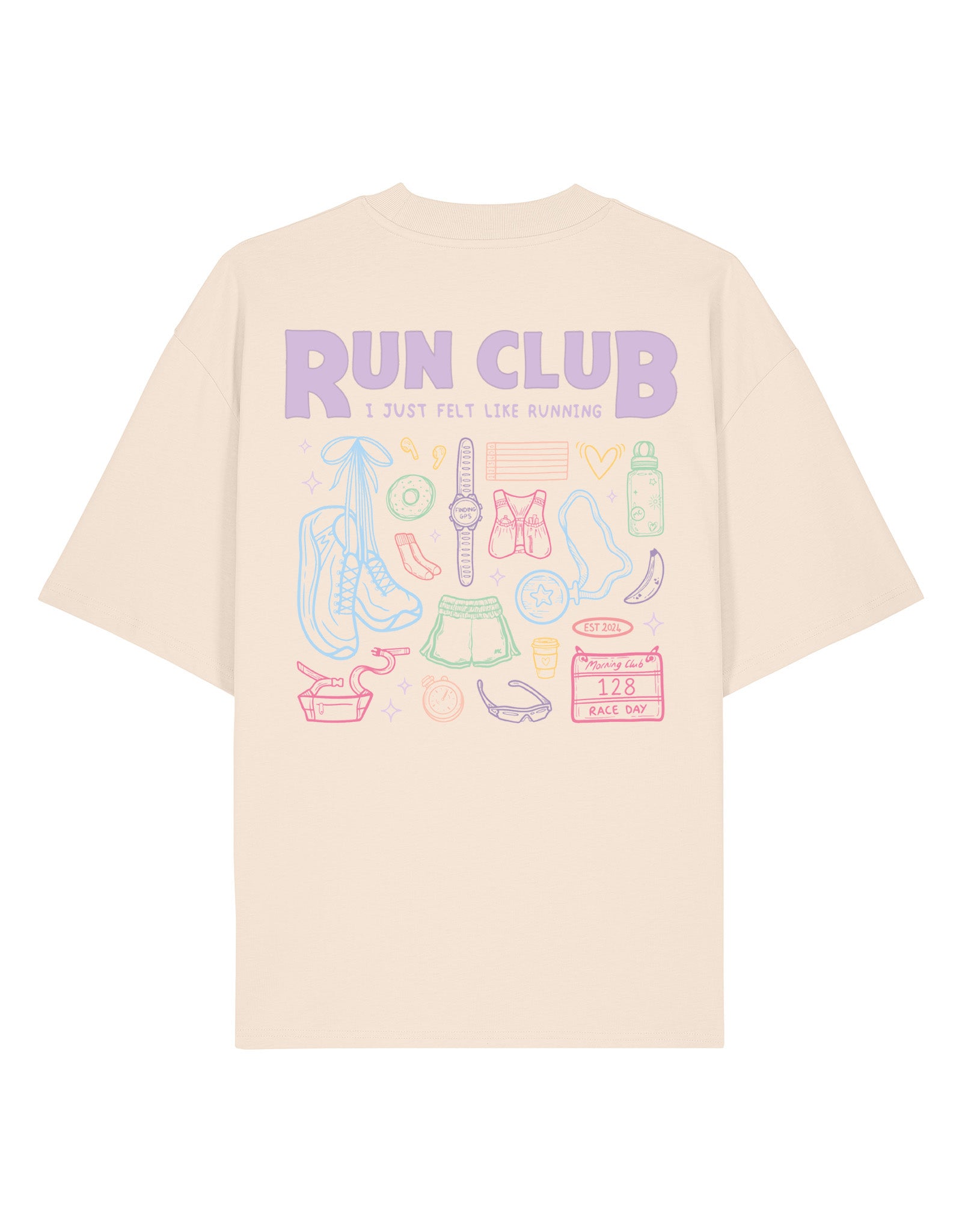 Run Club Printed Oversized Organic Cotton Tee