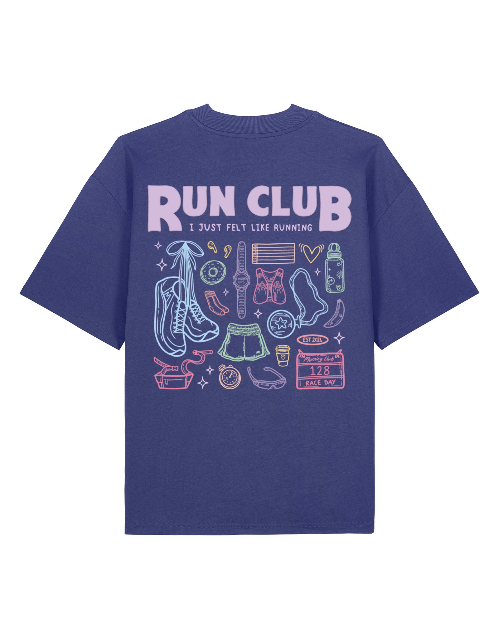 Run Club Printed Oversized Organic Cotton Tee
