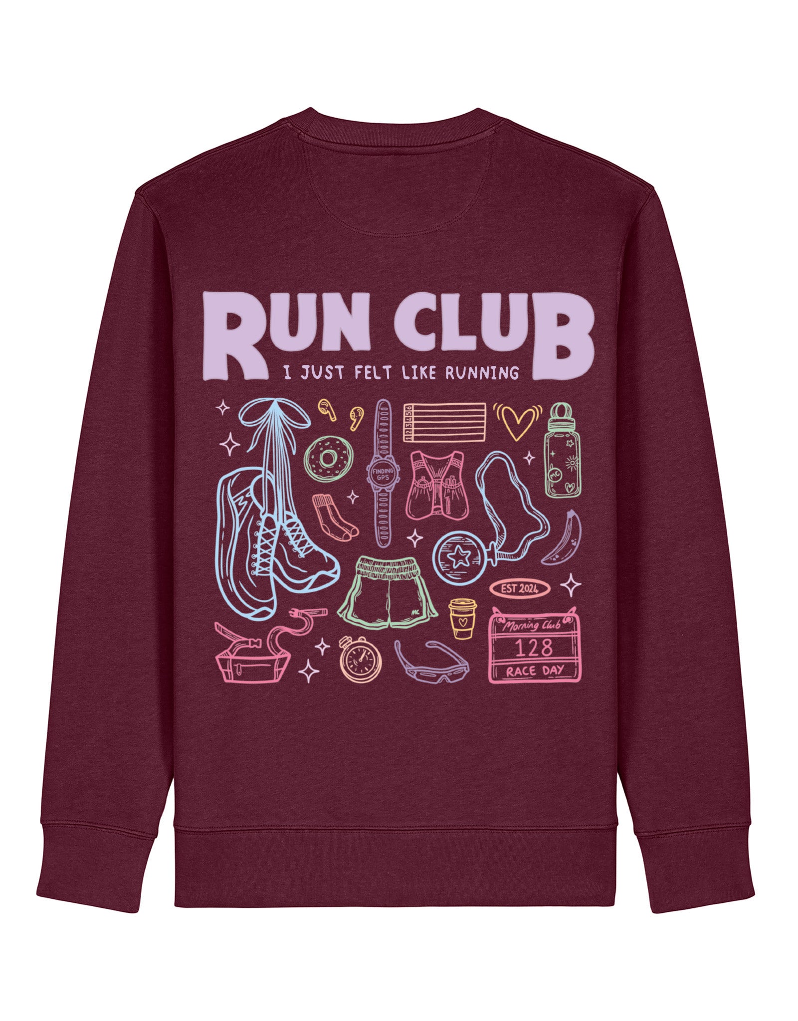 Run Club Printed Organic Cotton Sweatshirt
