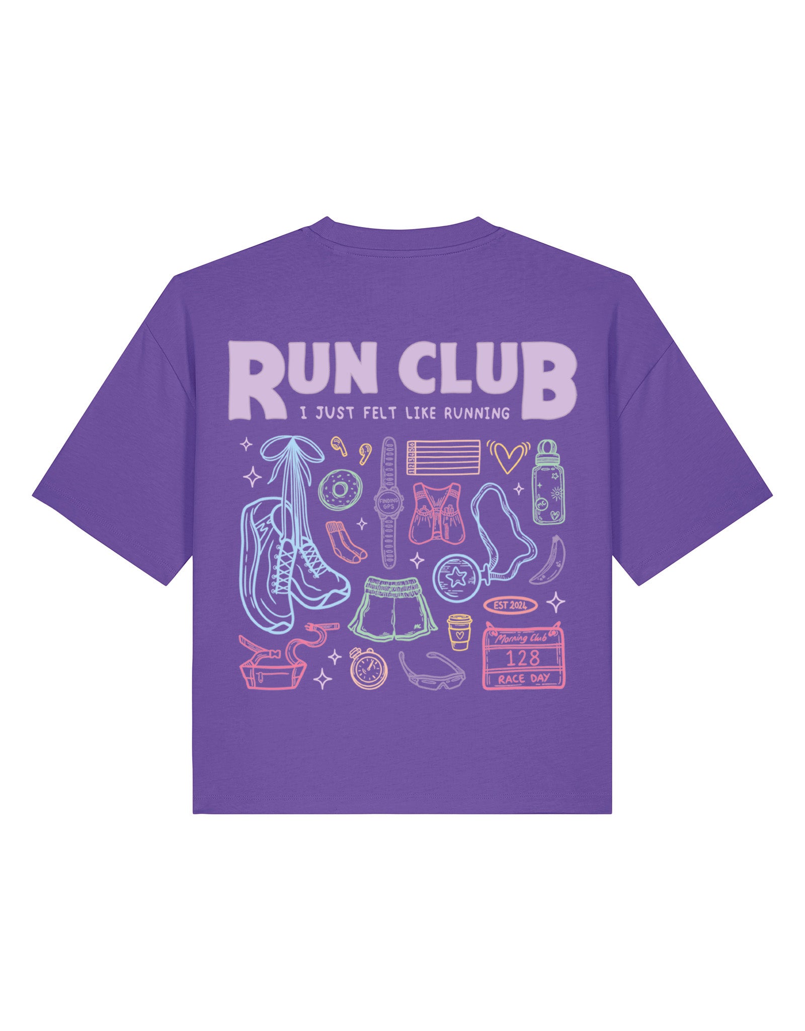 Run Club Printed Boxy Organic Cotton Tee