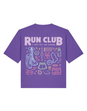 Run Club Printed Boxy Organic Cotton Tee
