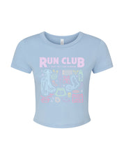 Run Club Printed Micro Rib Baby Tee