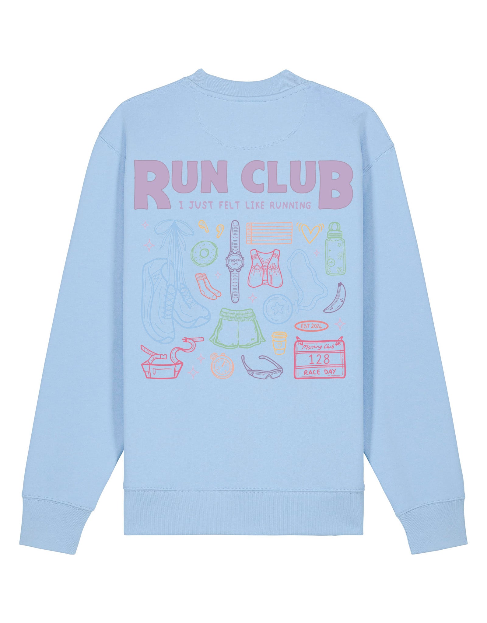 Run Club Printed Organic Cotton Sweatshirt