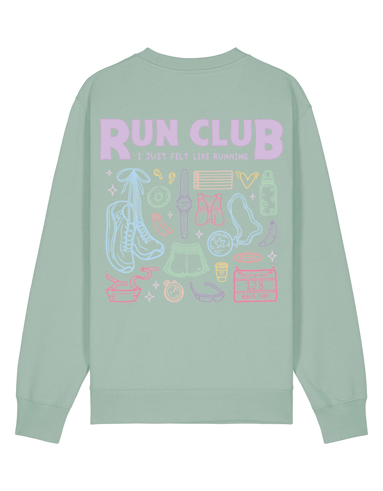Run Club Printed Organic Cotton Sweatshirt