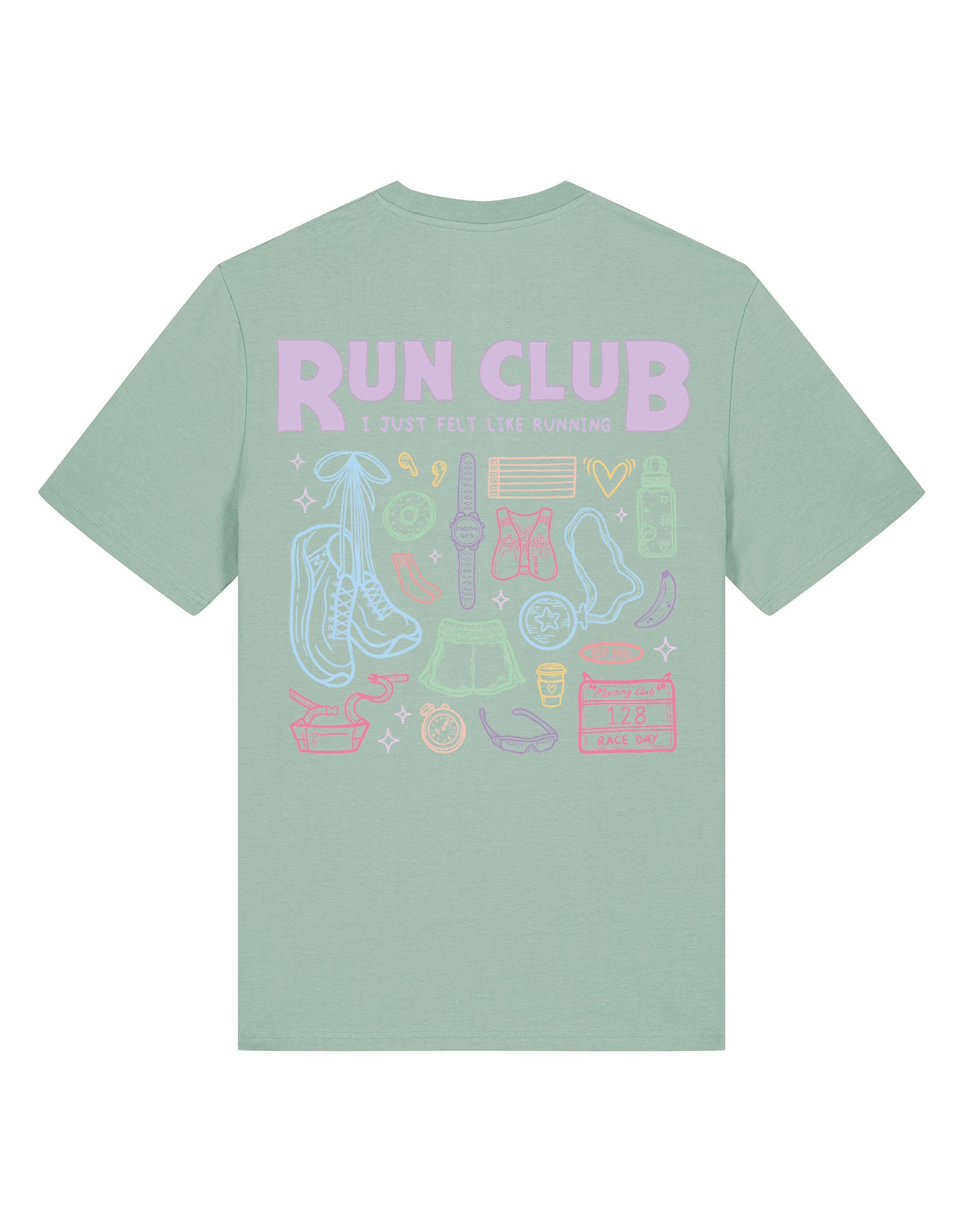 Run Club Printed Organic Cotton T-Shirt