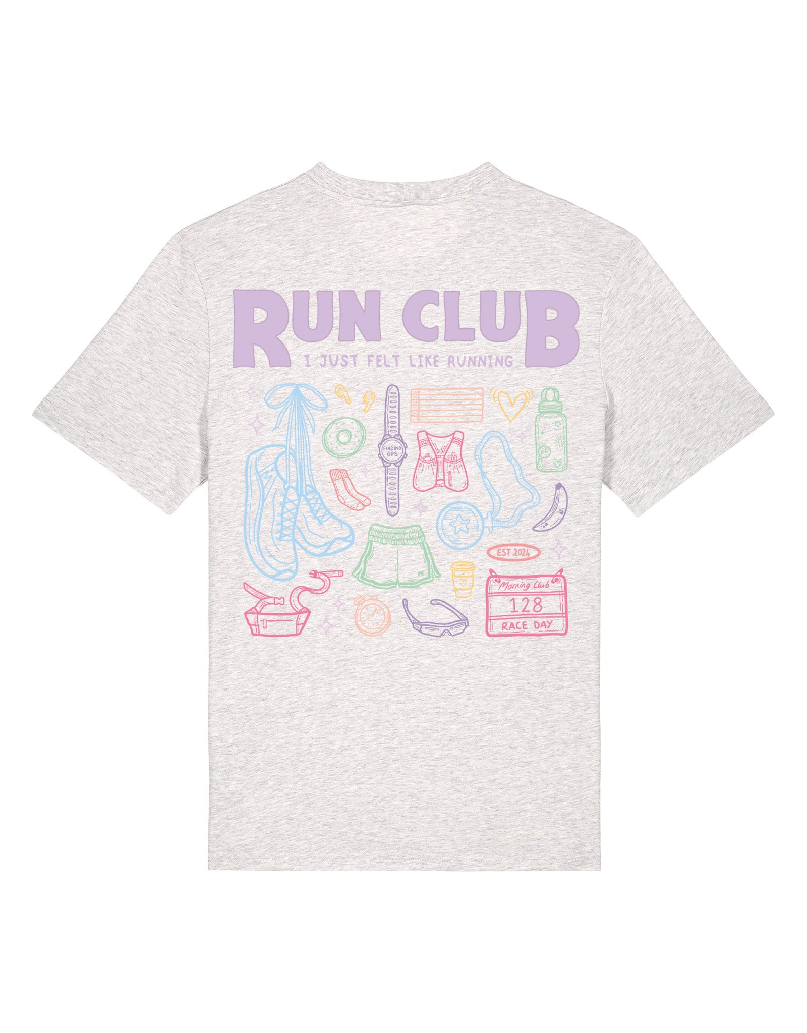 Run Club Printed Organic Cotton T-Shirt