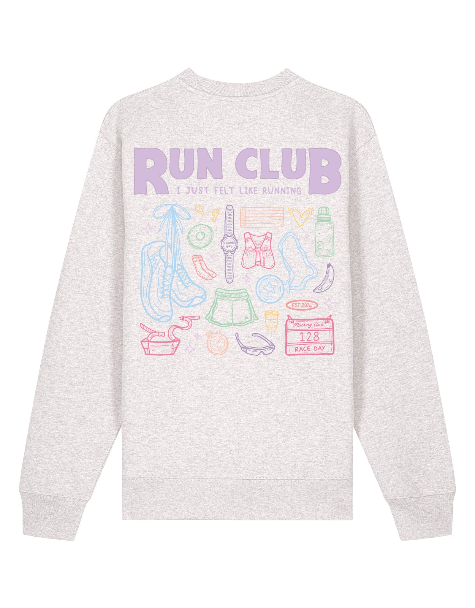 Run Club Printed Organic Cotton Sweatshirt