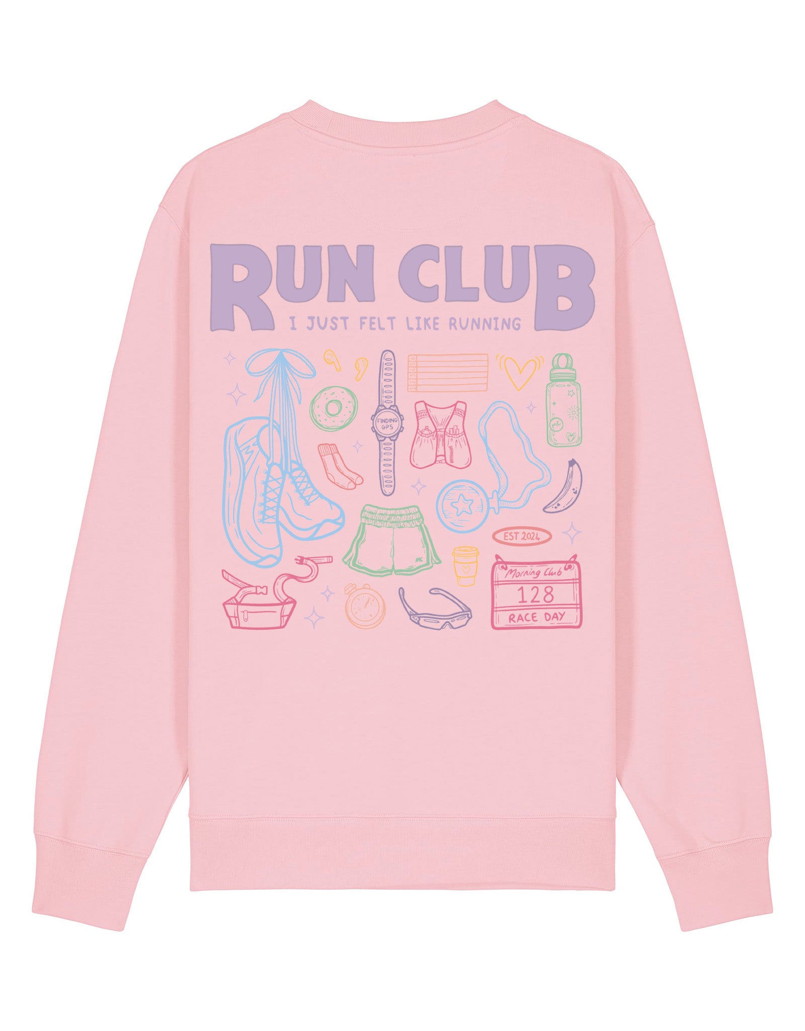Run Club Printed Organic Cotton Sweatshirt