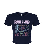 Run Club Printed Micro Rib Baby Tee