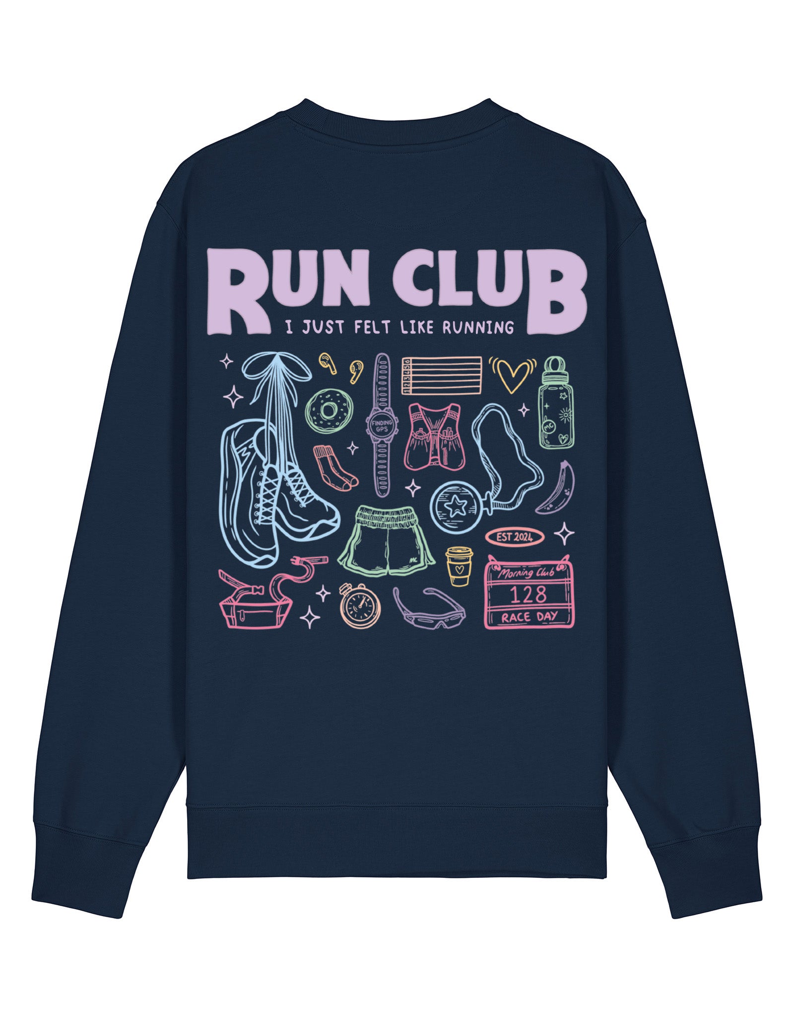 Run Club Printed Organic Cotton Sweatshirt