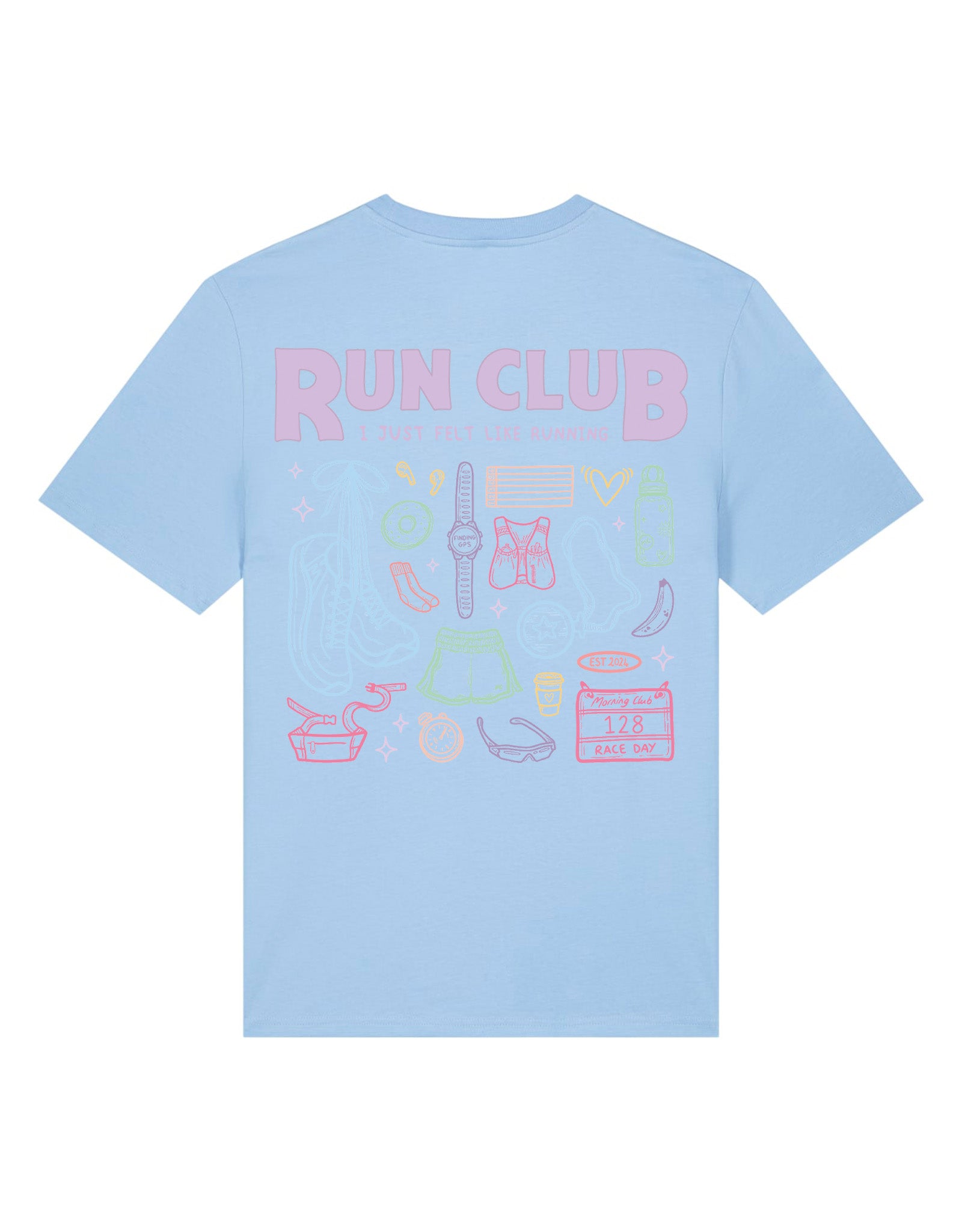 Run Club Printed Organic Cotton T-Shirt