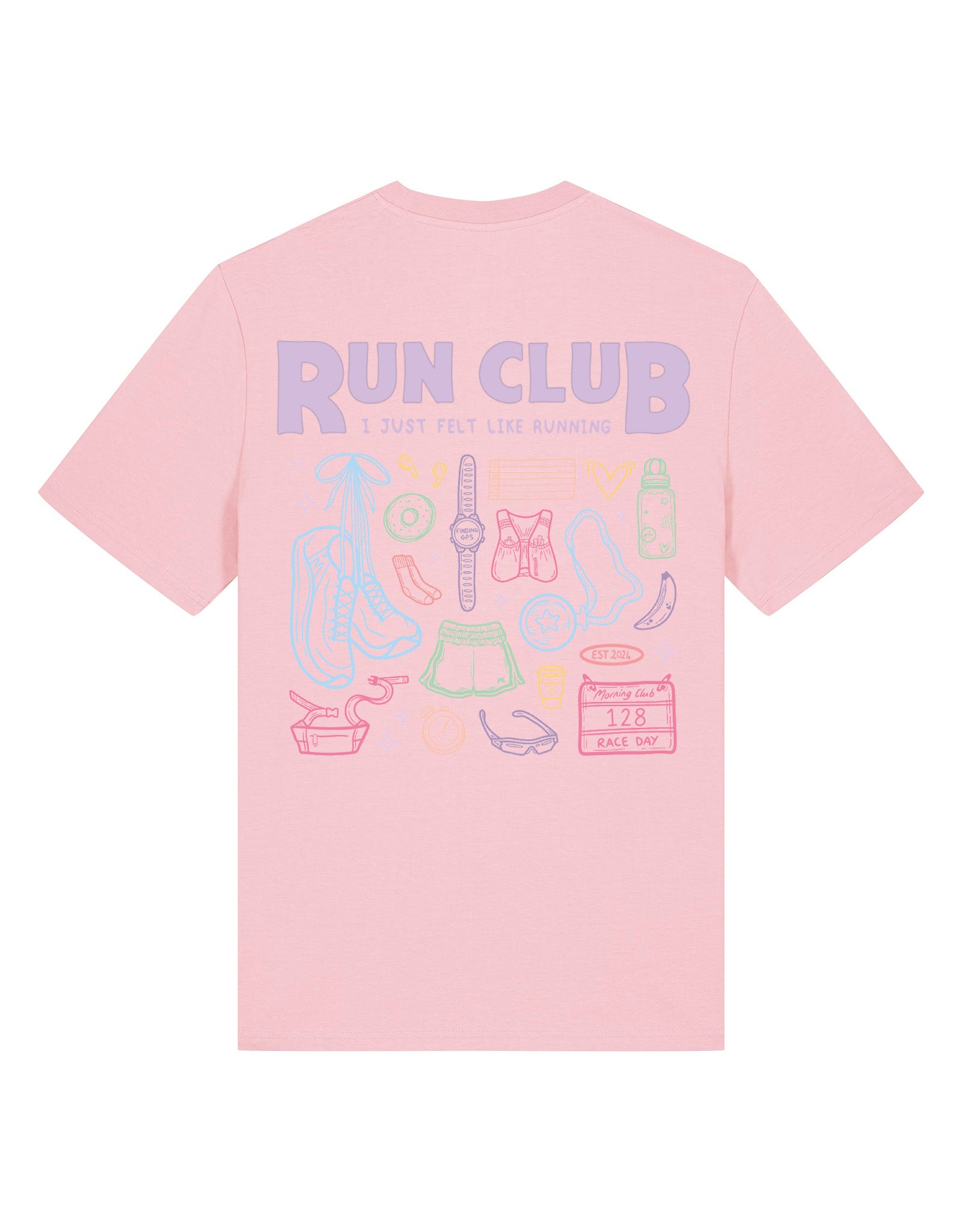 Run Club Printed Organic Cotton T-Shirt